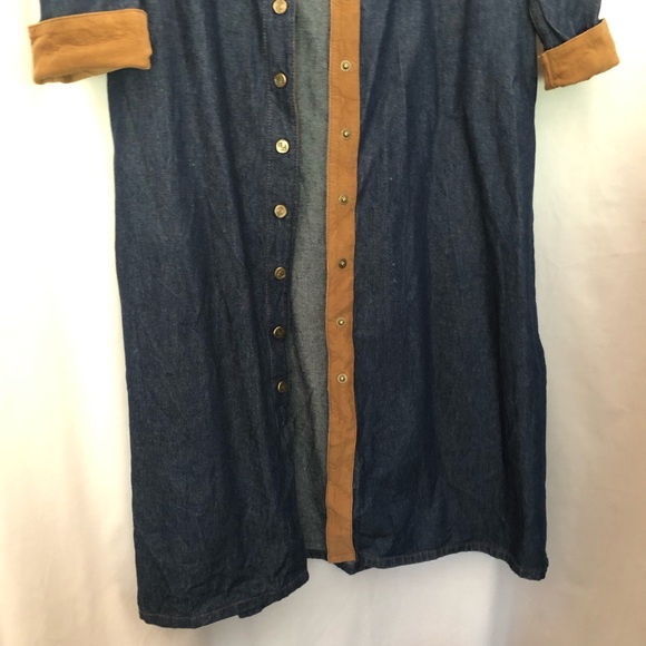 JG Hook, Corduroy Camel Collared Jean Dress, M/L - Picture 4 of 10